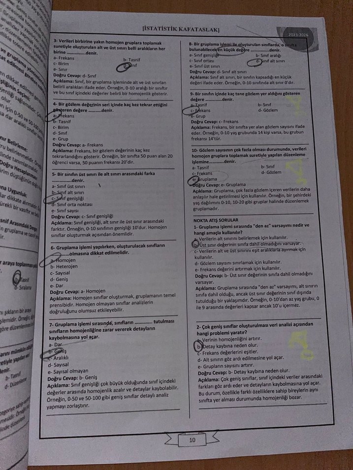 AUZEF Vize Soru Seti TD, BT, İstatistik, Halkla İlişkiler - Görsel 4