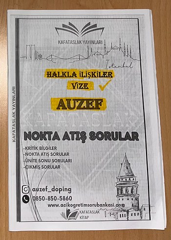 AUZEF Halkla İlişkiler Konu Anlatımı Kitabı - Görsel 4
