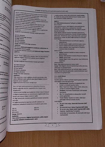 AUZEF Tıbbi Dokümantasyon Vize Final notları - Görsel 2