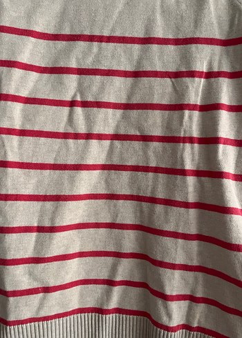 Bej Çizgili Triko Kadın 2 adet Kazak - Görsel 2