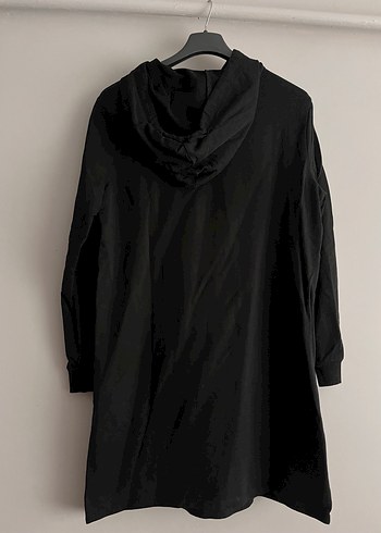 Kapüşonlu Siyah Uzun Kollu Sweatshirt - Görsel 3