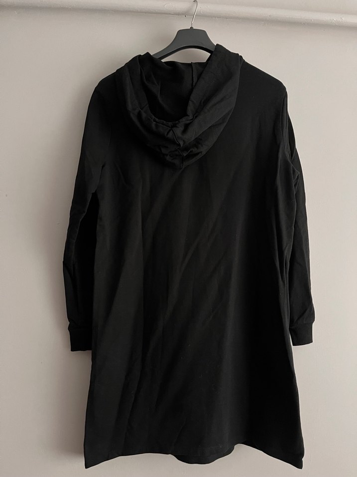 Kapüşonlu Siyah Uzun Kollu Sweatshirt - Görsel 3