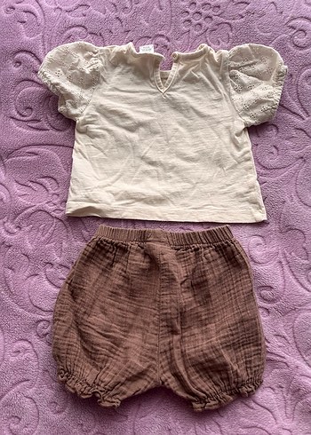 LCW Waikiki kız bebek müslin takım - Görsel 4