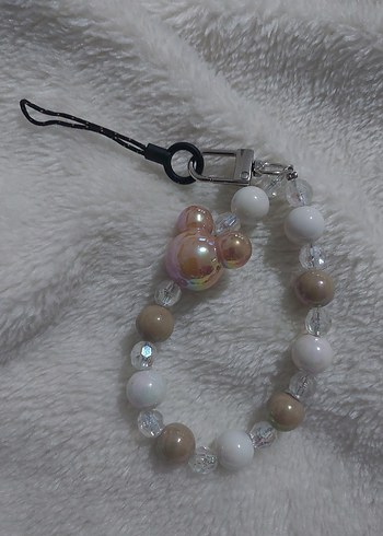 Boncuklu Beyaz krem Kadın Charm - Görsel 2