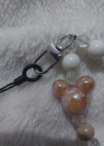 Boncuklu Beyaz krem Kadın Charm - Görsel 3