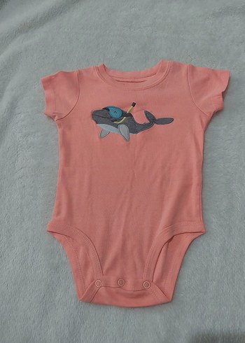 somon ve mavi Bebek Body - Görsel 2