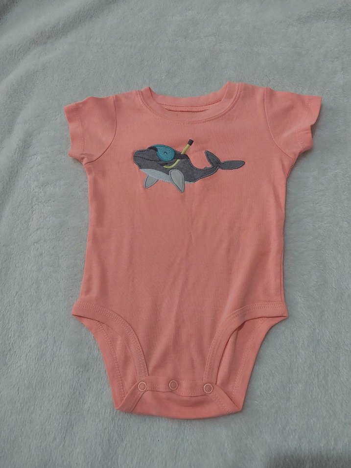 somon ve mavi Bebek Body - Görsel 2