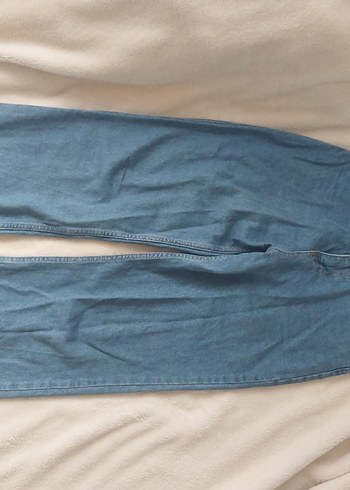 Mavi Düğmeli Loose Fit Kadın Denim Jean - Görsel 4