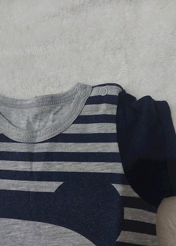 Gri Baskılı Erkek Bebek Tulum - Görsel 2