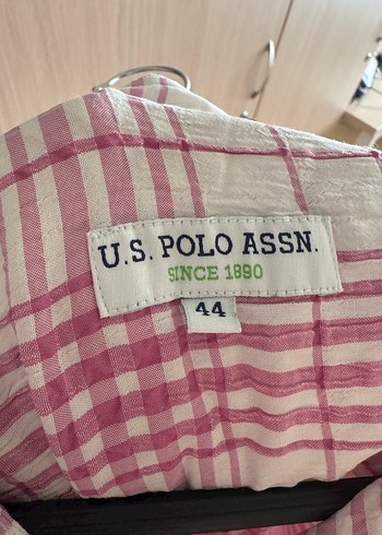 Polo Pembe Ekose Desenli Uzun Kollu Gömlek - Görsel 3