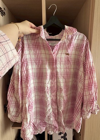 Polo Pembe Ekose Desenli Uzun Kollu Gömlek - Görsel 2