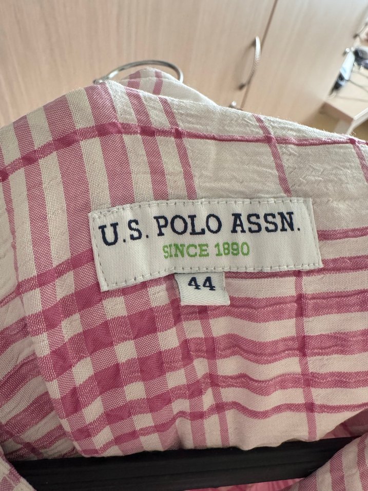 Polo Pembe Ekose Desenli Uzun Kollu Gömlek - Görsel 3