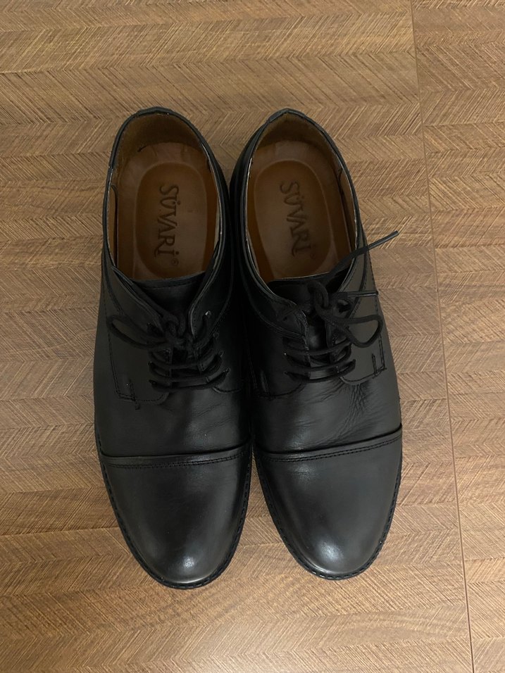 Erkek Siyah Deri Erkek Ayakkabı - Görsel 2