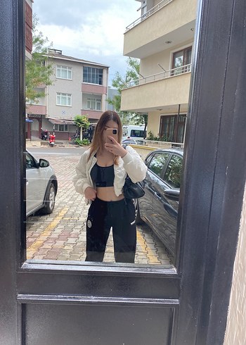 Siyah Pamuklu Kadın Spor Eşofman Altı - Görsel 3