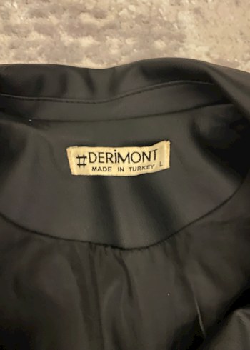 Siyah Kısa Biker Deri Ceket - Görsel 3