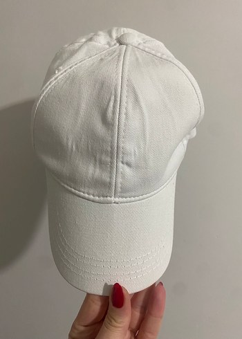 Kadın Beyaz Pamuklu Spor Şapka - Görsel 2