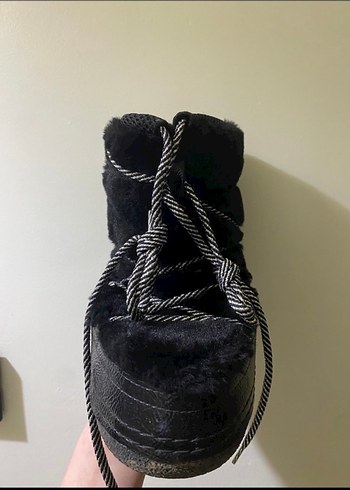 Siyah Kürklü Kadın kar botu - Görsel 2