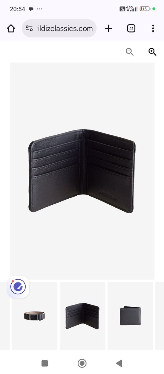 Siyah Desenli Erkek Cüzdan Seti - Görsel 2