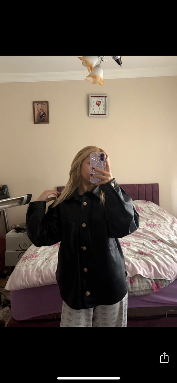 Zara deri ceket - Görsel 2