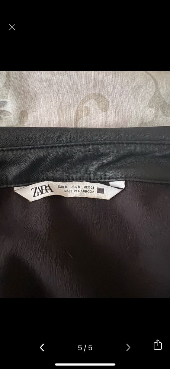 Zara deri ceket - Görsel 4