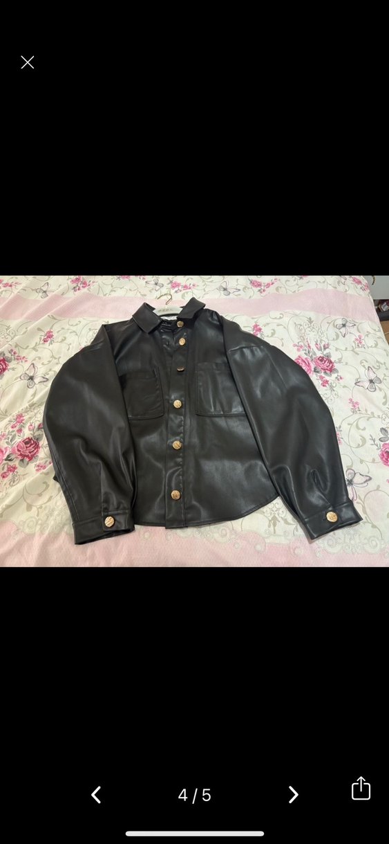 Zara deri ceket - Görsel 3