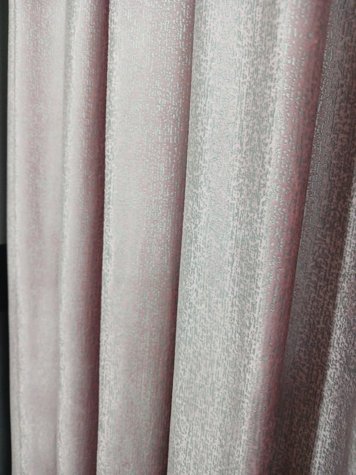 Pembe modern kadife  fon perde - Görsel 2