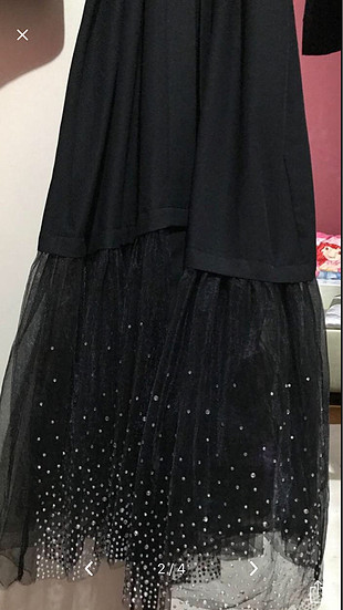Diğer Siyah Taşlı Abaya 