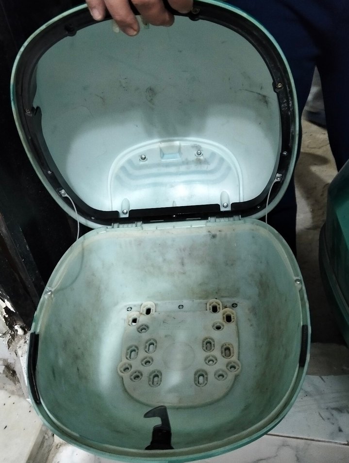 Turkuaz Parlak Retro Motosiklet sepeti Talcon - Görsel 2