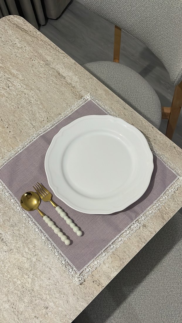 Mor Nakışlı Bohem Peçete - Görsel 2