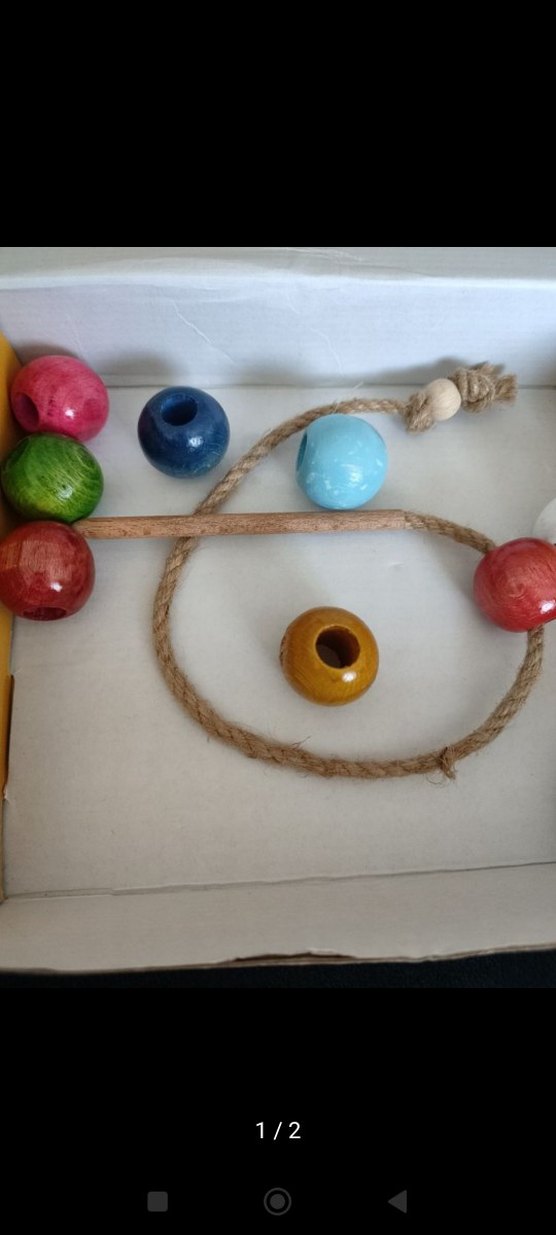 Renkli Ahşap Boncuklu Oyuncak - Görsel 2