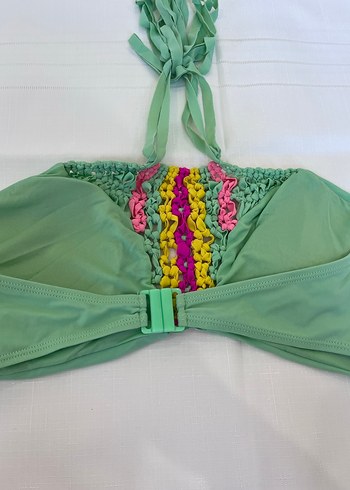 Renkli Nakışlı Bohem Bikini Üstü - Görsel 3
