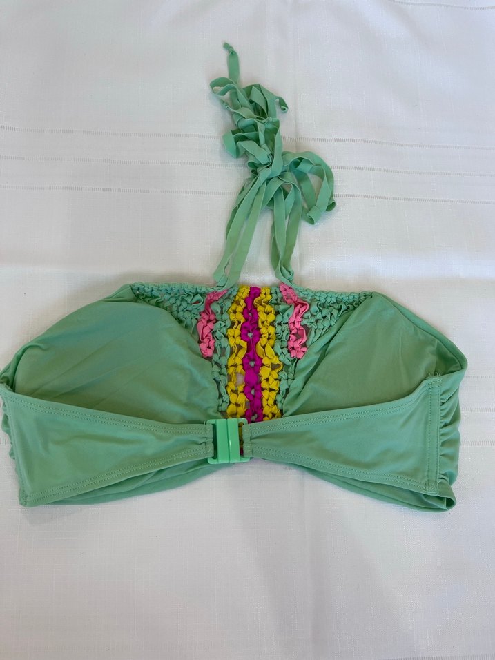 Renkli Nakışlı Bohem Bikini Üstü - Görsel 4