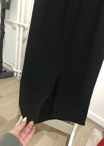 Siyah Sade Uzun Kadın Elbise - Görsel 3