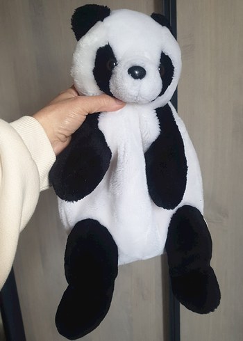 Siyah Beyaz Panda Peluş çanta - Görsel 3