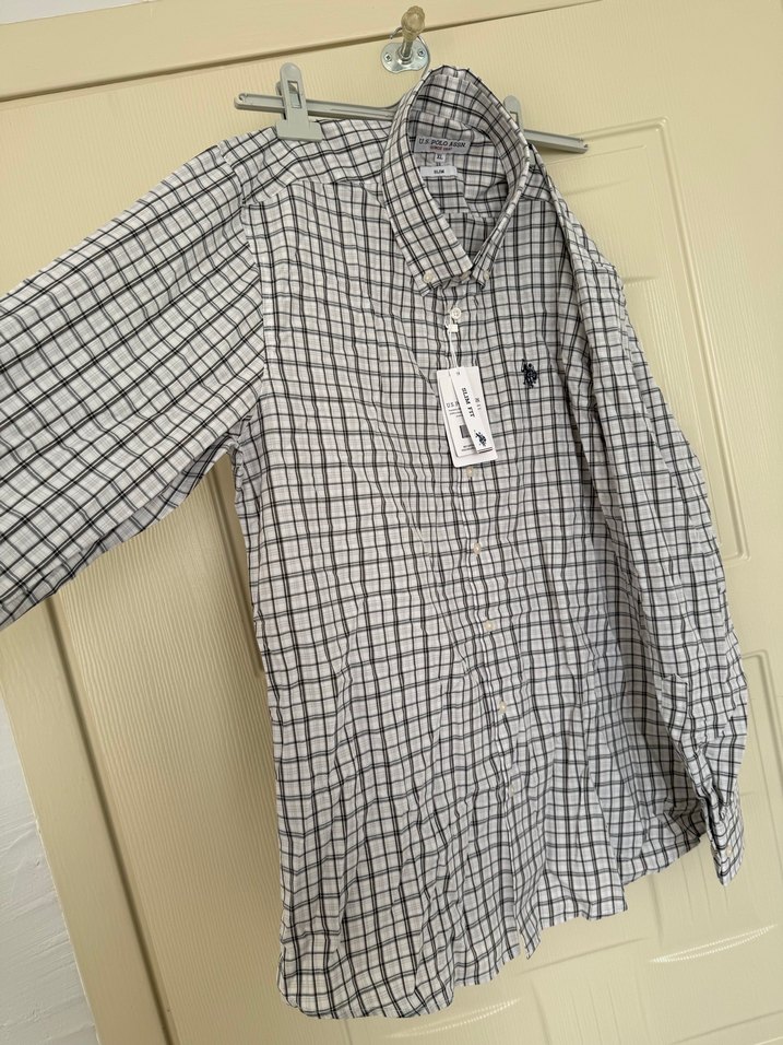 Gri Kareli Pamuklu Erkek Gömlek - Görsel 3