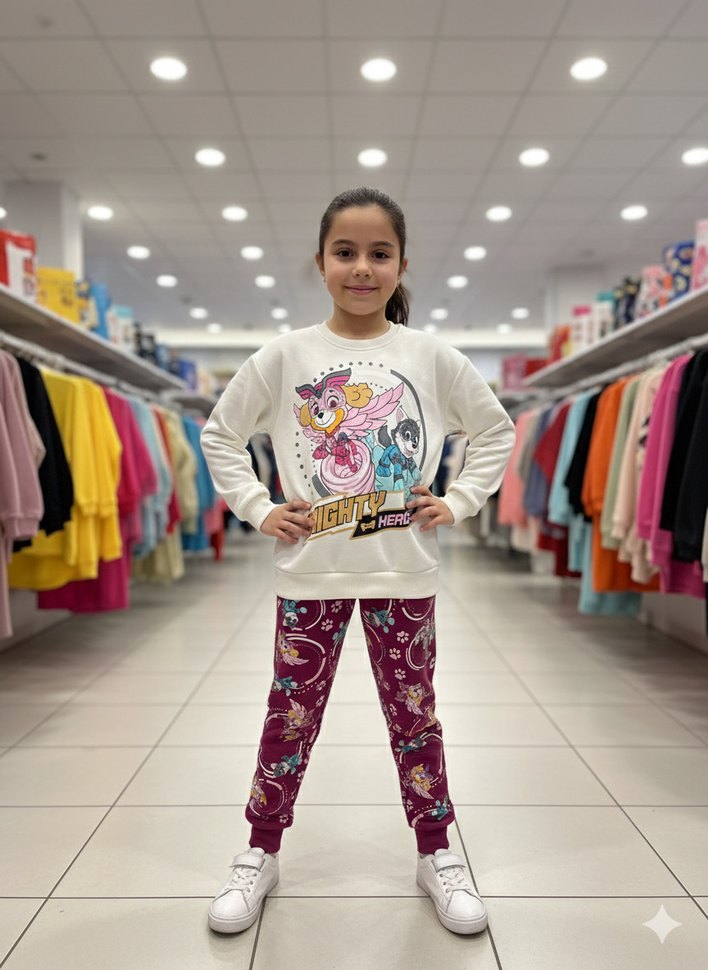 9-10 Yaş Üç İplik Şardonlu Eşofman Takımı - Görsel 3