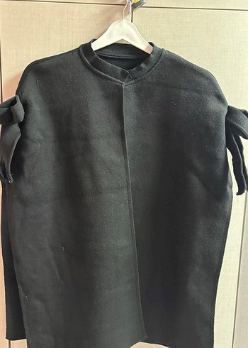 Uzun Siyah Kadın Panço - Görsel 4