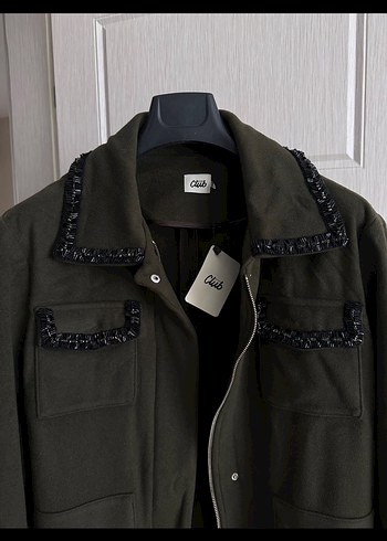 Nakış Detaylı Kadın Süet Ceket kaban - Görsel 3