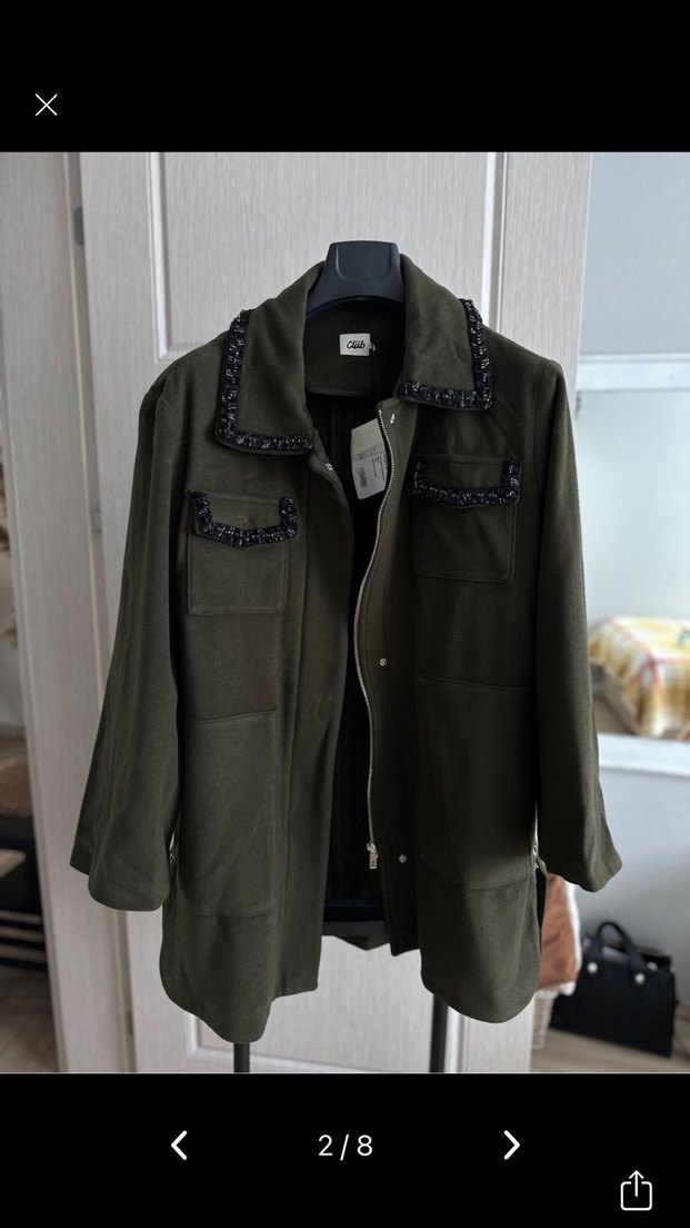 Nakış Detaylı Kadın Süet Ceket kaban - Görsel 2