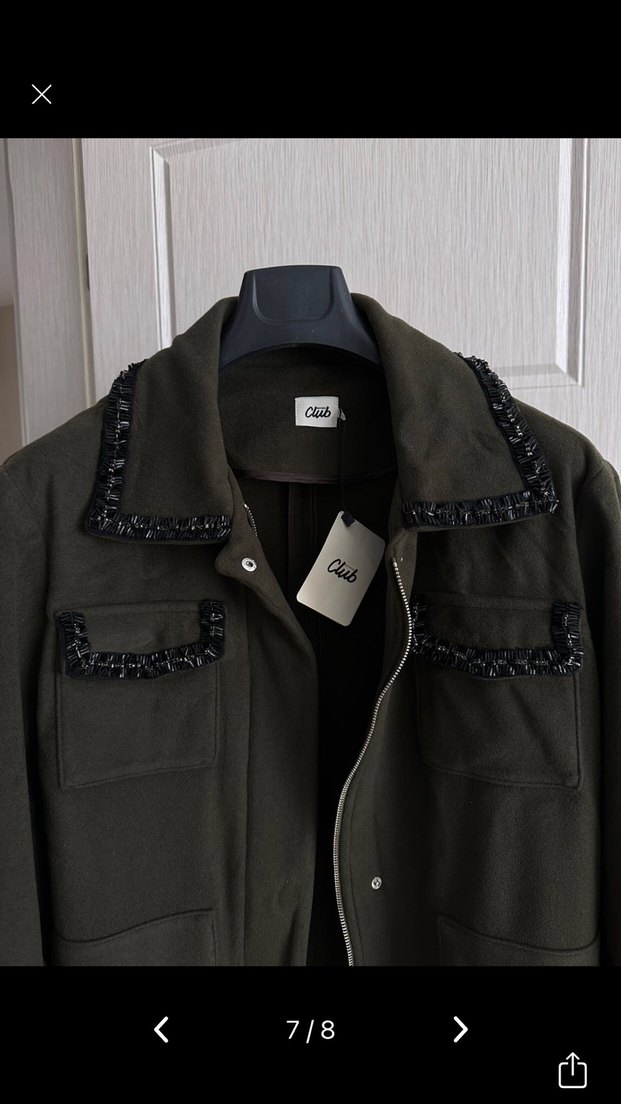 Nakış Detaylı Kadın Süet Ceket kaban - Görsel 3