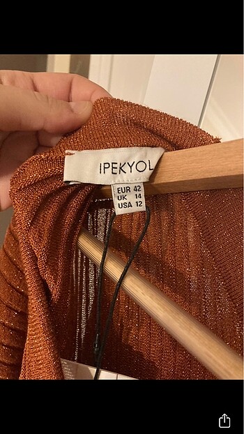 l Beden kahverengi Renk İpekyol kadın elbise