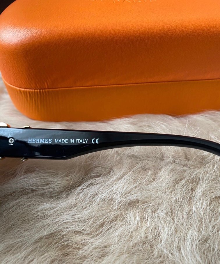 Hermès Siyah Tokalı Biker Güneş Gözlüğü - Görsel 3