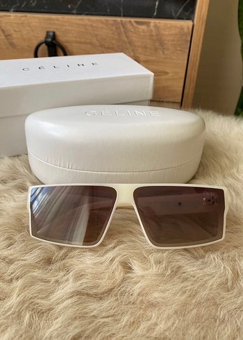 Céline Şeffaf Beyaz Kadın Güneş Gözlüğü - Görsel 2