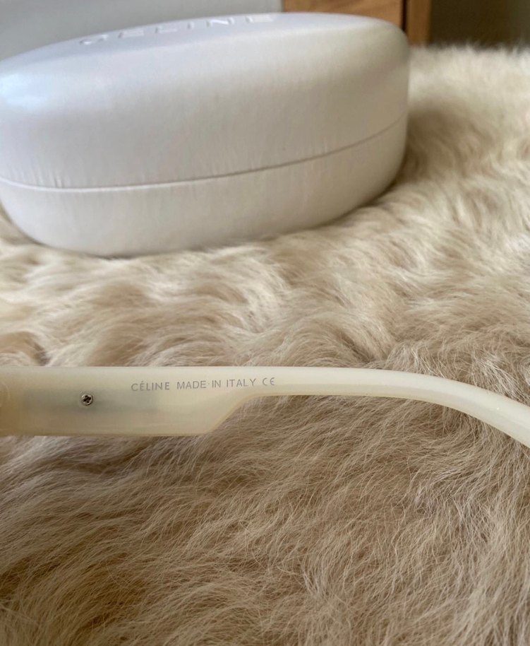 Céline Şeffaf Beyaz Kadın Güneş Gözlüğü - Görsel 4