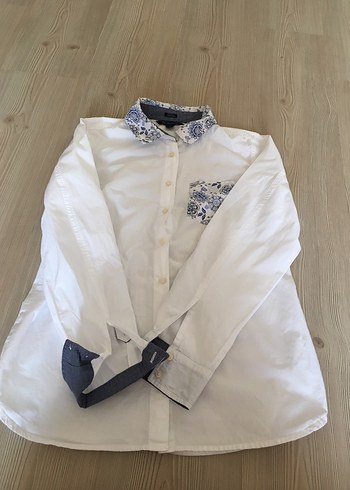 Pamuklu Uzun Kollu KadınBeyaz Gömlek - Görsel 2