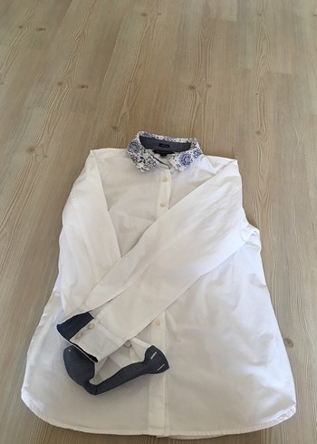 Pamuklu Uzun Kollu KadınBeyaz Gömlek - Görsel 4