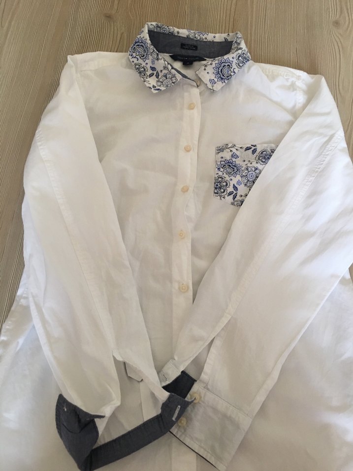 Pamuklu Uzun Kollu KadınBeyaz Gömlek - Görsel 3