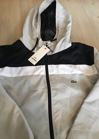 Lacoste Erkek Gri Kapüşonlu Rüzgarlık - Görsel 2