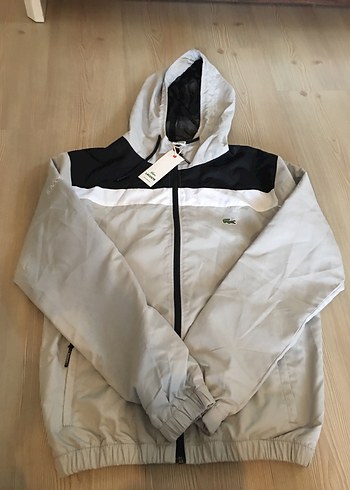 Lacoste Erkek Gri Kapüşonlu Rüzgarlık - Görsel 6