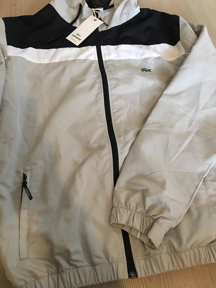 Lacoste Erkek Gri Kapüşonlu Rüzgarlık - Görsel 4